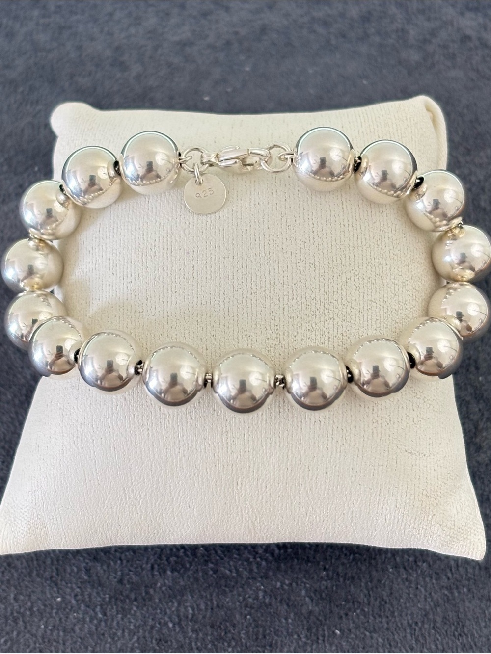 Tiffany & Co. Sterling silver 10mm Bead Ball Bracelet 6-6.5"
